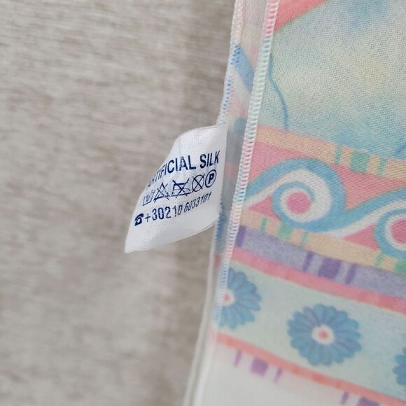 IFASMA Greek Scarf Pastel Abstract Dolphins Vintage - Picture 7 of 9